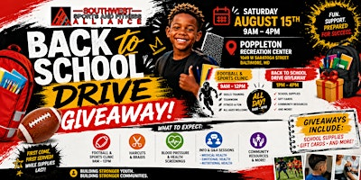 Back to School Drive Giveaway | Poppleton Recreation Center