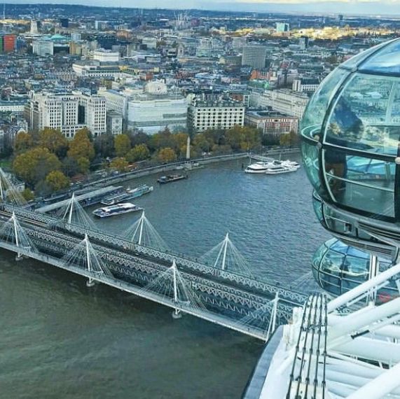 London Eye俯瞰泰晤士河😗人氣景點