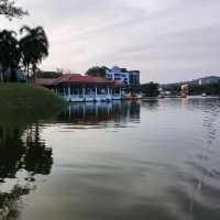 Riding Paddle Boat in Taiping Lake Gardens