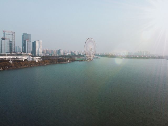 Flying over the Beautiful Jinji lake 🌅