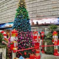 Christmas lights in Oriental pearl tower