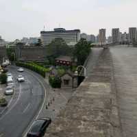 Bicycle ride on Xi'an Wall