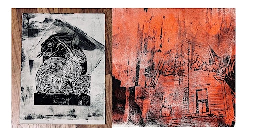 Gel Mono Print Valentine's Day Cards | Vancouver Art Space