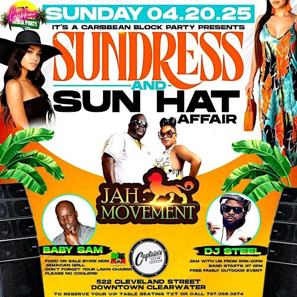 It's A Caribbean Block Party!  Live Music By Jah Movement | Captain's Cigar Lounge