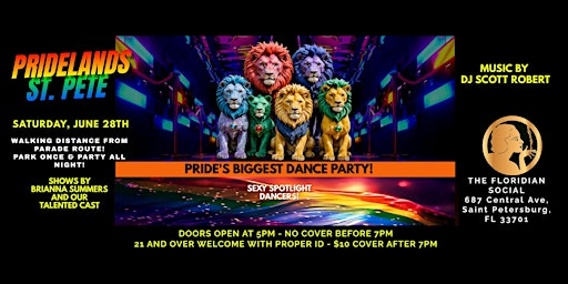 PRIDELANDS ST. PETE!  Pride Day's BIGGEST party following the parade! | The Floridian Social