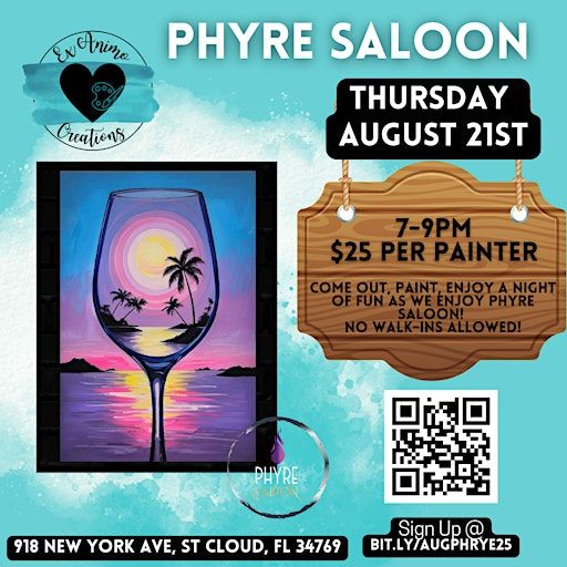 August Phyre Paint Night | Phyre Saloon and Steakhouse