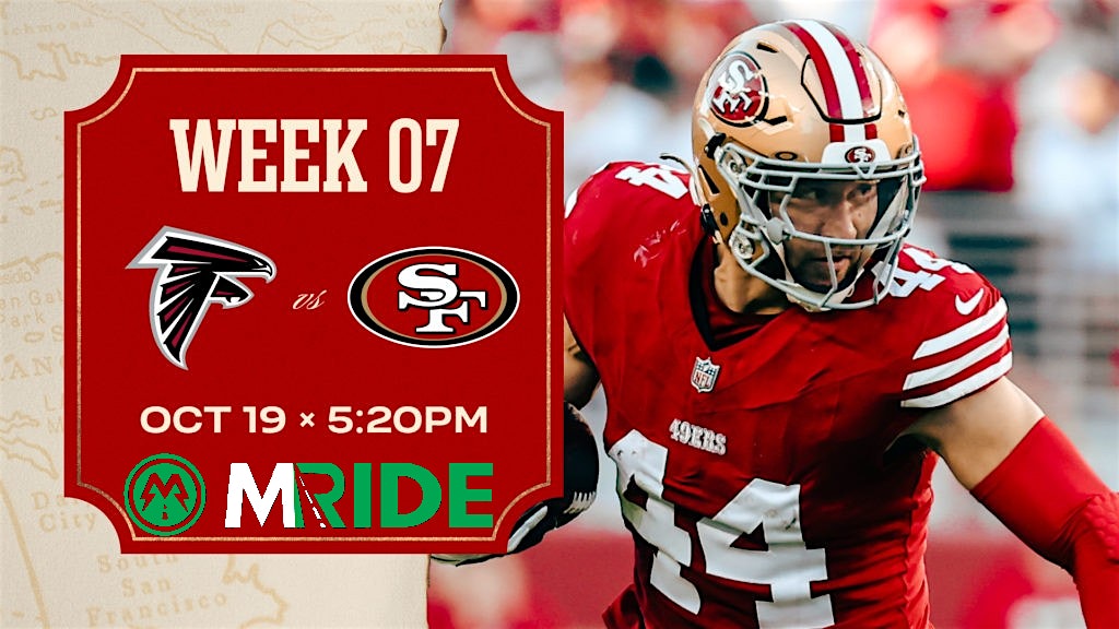 49ers vs FALCONS SHUTTLE BUS R/T FROM SAN FRANCISCO (MARINA) 10/19/2025 | Westwood
