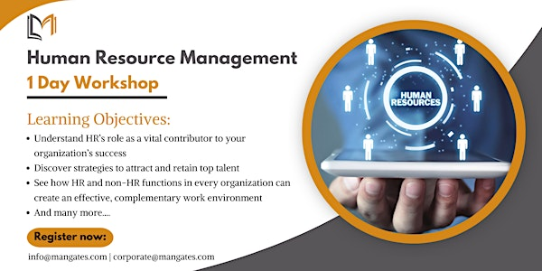 Human Resource Management 1 Day Training in Calgary | For venue details  reach us at info@mangates.com