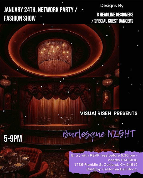 Burlesque Network Party Fashion Show | Oakstop - California Ballroom