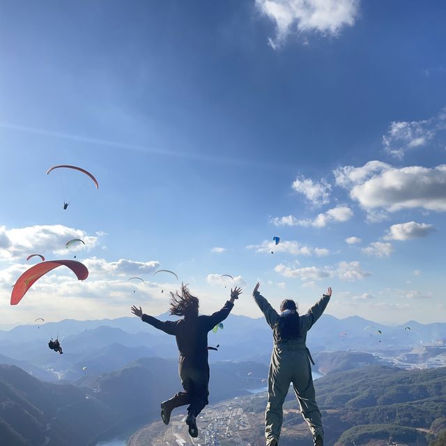 Paragliding in Danyang, Korea