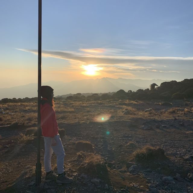 Hiking up Kilimanjaro 