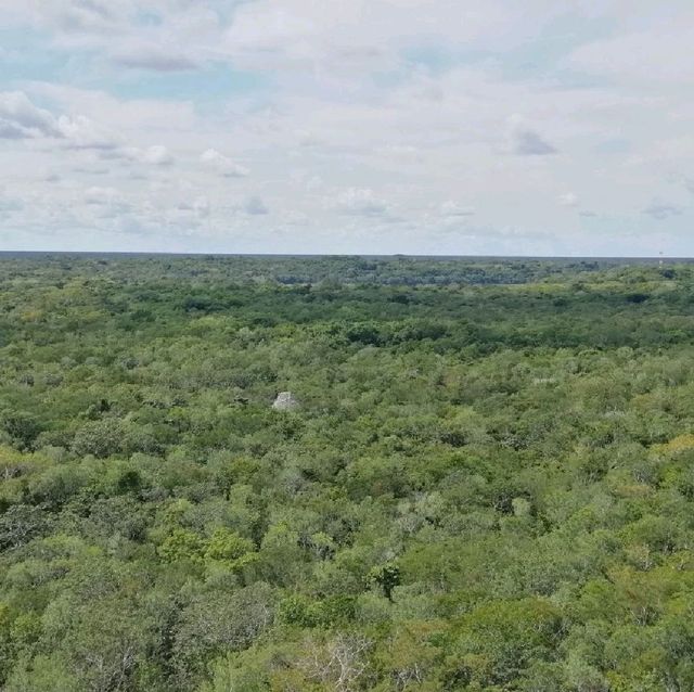 Climbing Coba's pyramid 