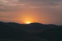 Don't miss the sunrise in the Badain Jaran Desert.