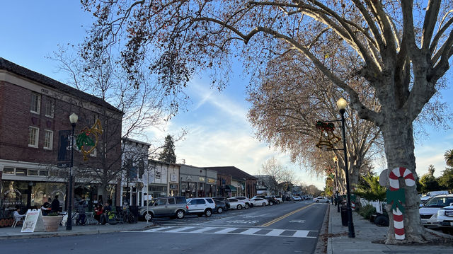 Fremont-Niles town, leisurely afternoon time.