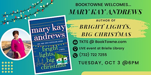BookTowne Welcomes Author Mary Kay Andrews at Brielle Library (Brielle) | Brielle Public Library