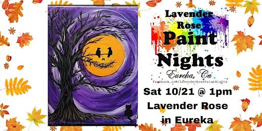 Jack-O-Moon Paint Class at Lavender Rose in Eureka | Lavender Rose Paint Nights