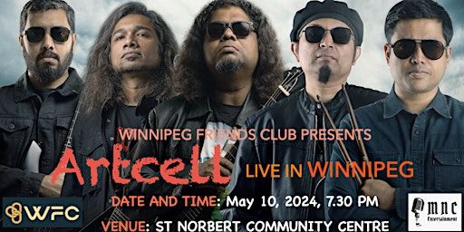 Artcell: Live in Winnipeg - 25 Year Anniversary Tour | St Norbert Community Centre, Pembina Highway, Winnipeg, MB, Canada
