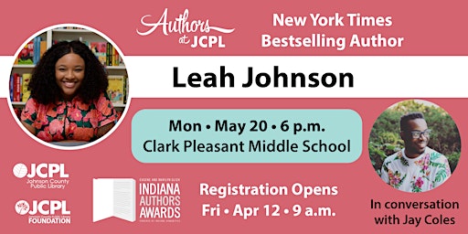 Authors at JCPL presents Leah Johnson | Clark-Pleasant Middle School