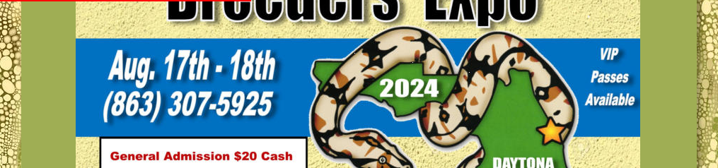 2024 年全國爬行動物育種者博覽會 | 希爾頓代托納比奇度假村/海洋漫步村
