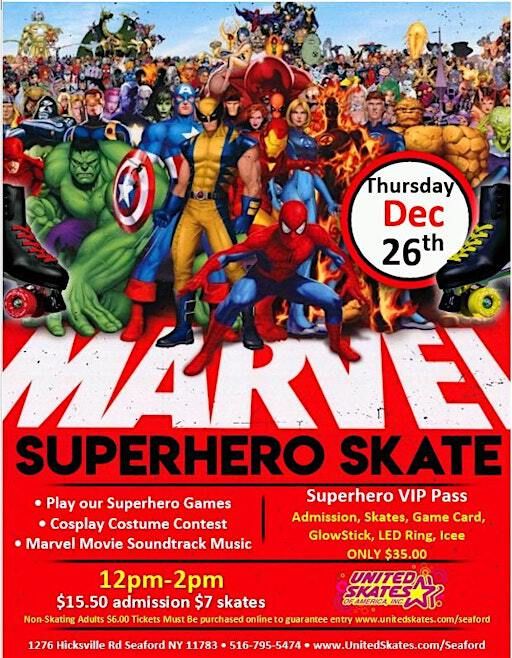 Marvel Skate Party United Skates of America Roller Skating Center