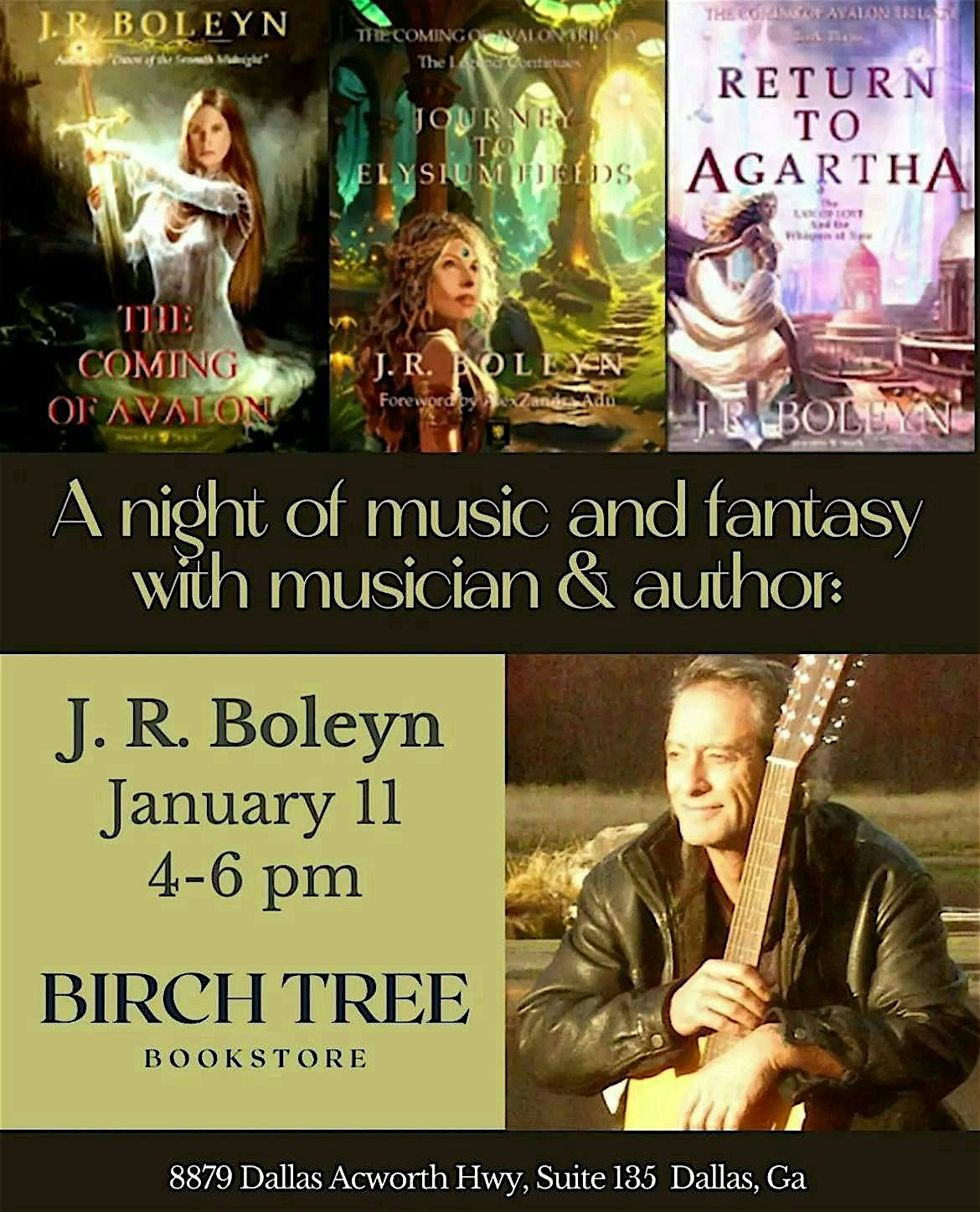 Fantasy Book Signing with Author & Musician J.R. Boleyn | 8879 Dallas Acworth Hwy suite 135