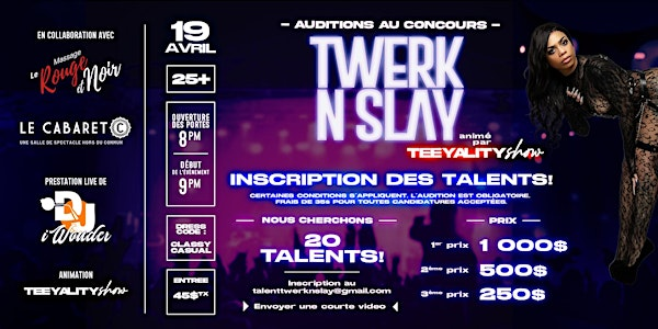 Concours Twerk n Slay | Le Cabaret C
