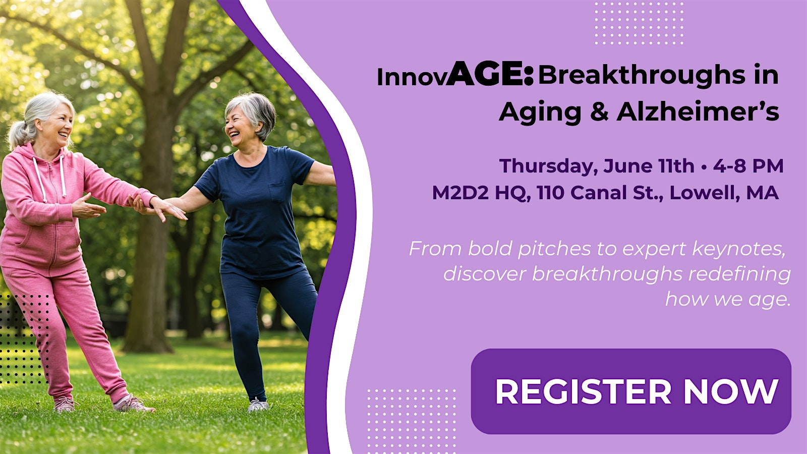 InnovAGE: Breakthroughs in Aging & Alzheimers | UMass Lowell iHub @ 110 Canal St, 3rd Floor