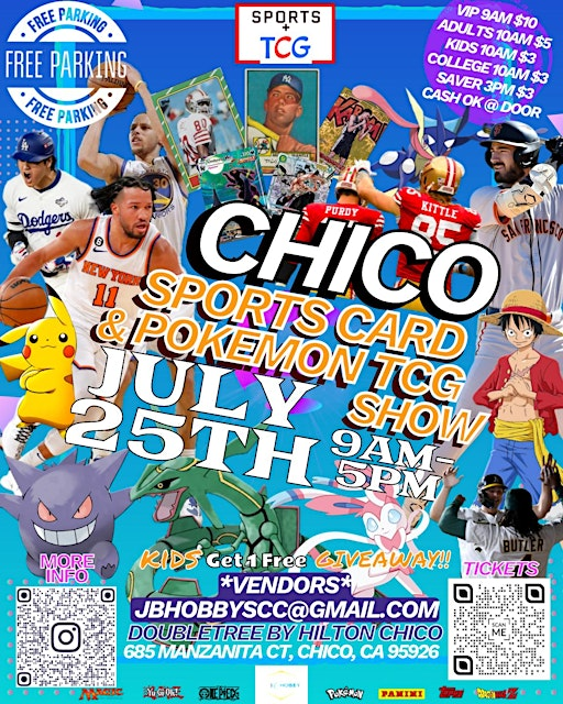 Chico Sports Cards & Pokémon TCG Show - July Edition!! | DoubleTree by Hilton Chico
