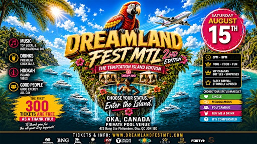 DreamLand Fest MTL 2nd edition: The Temptation Island Festival DayParty Oka | 473 Rang Ste Philomène