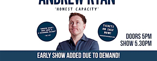 EARLY SHOW - Andrew Ryan: Honest Capacity - 2026 Tour | Kiwi's Comedy Club