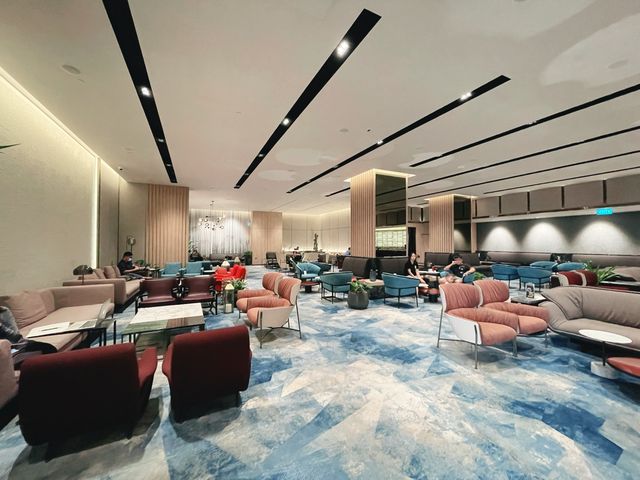 Travellers’ lounge outside Terminal 1