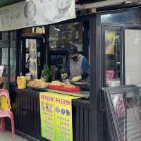 속초 아바이마을의 아주 작은 간이해수욕장