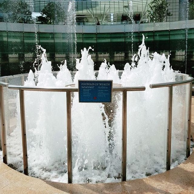 Make a wish at Fountain of Wealth 