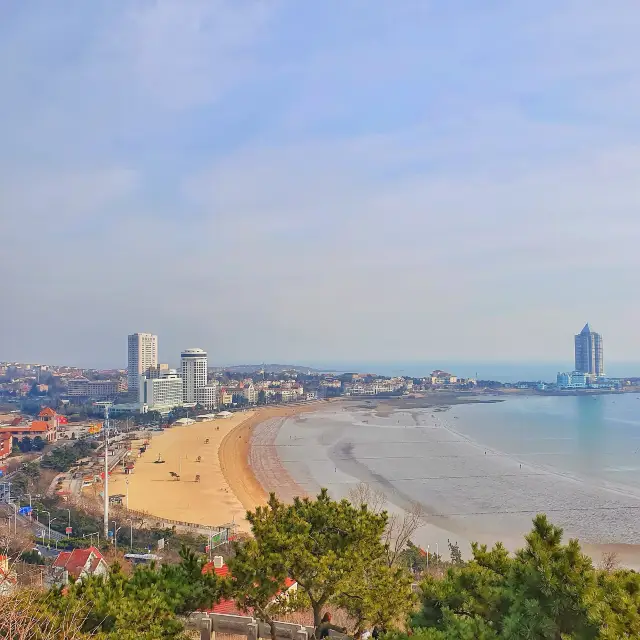 중국 칭다오 석양이 아름다운 제 1해수욕장🏝
