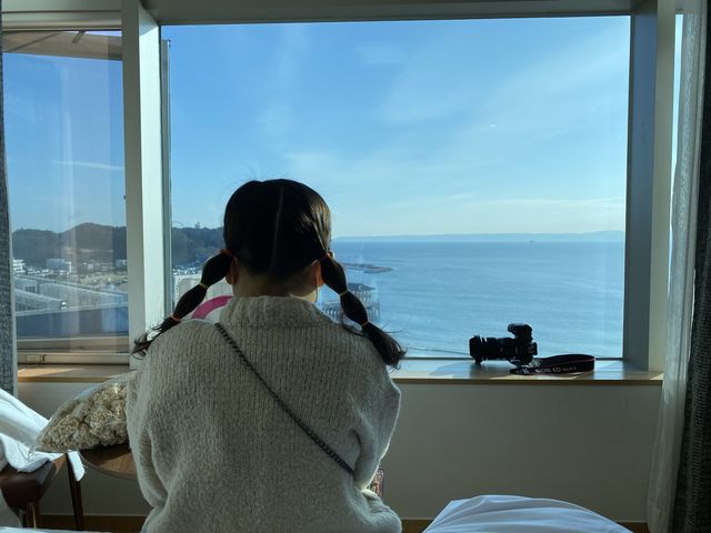 포항 라한호텔 오션뷰 침대에 누워 일출감상