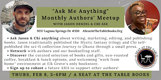Ask Me Anything for Authors - hosted by Jason Denzel + Chi Áse | A Seat at the Table