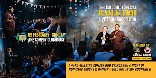 Ram & Tom: Live From Barcelona • Stand Up Comedy in English • Friday | The Comedy Clubhouse