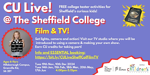 Sheffield CU Live! @ Sheffield College: Film & TV | The Sheffield College - Hillsborough College