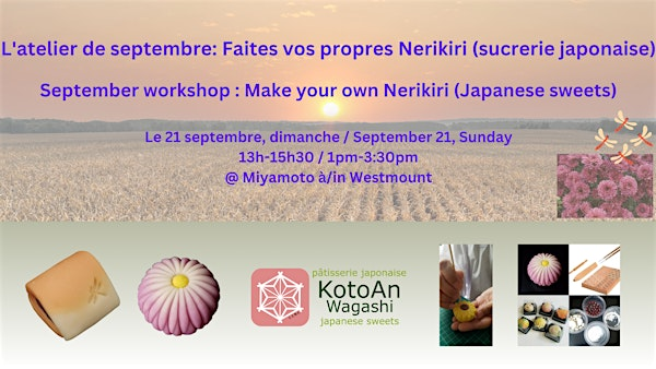 L'atelier de septembre: Faites vos propres Nerikiri (sucrerie japonaise) | Miyamoto Épicerie Japonaise