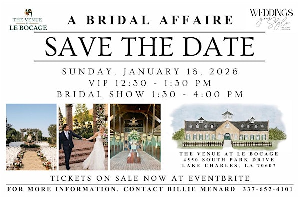A Bridal Affaire at Le Bocage | 4550 Southpark Dr