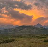 Amazing sand dunes with gorgeous sunset 