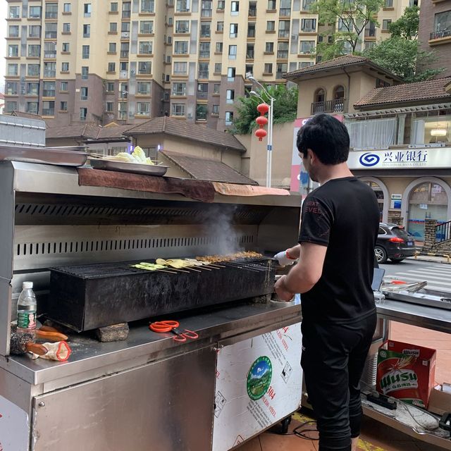 Lamb barbecue in Poly Hot Spring ,Guiyang.