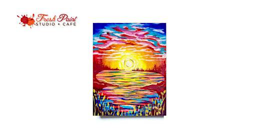 In-Studio Paint Night - Sunset on Lake Erie Acrylic Painting | Fresh Paint Studio + Cafe Toronto