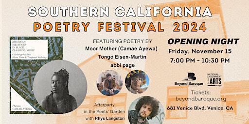 Southern California Poetry Festival 2024 - Friday, Nov. 15 | Beyond Baroque Literary Arts Center