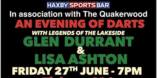 Macmillan charity darts evening with Durrant and Ashton | Haxby Sports Bar