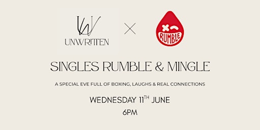 Unwritten x Rumble Boxing: Singles Rumble & Mingle | Rumble Boxing - Bondi Beach