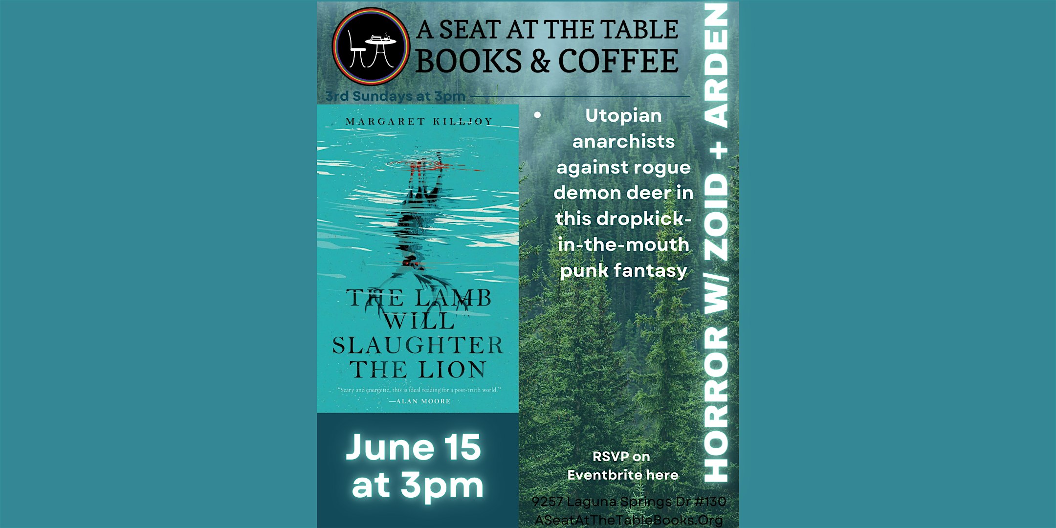 Horror Book Club w/ Zoid + Arden: The Lamb Will Slaughter the Lion | A Seat at the Table Books