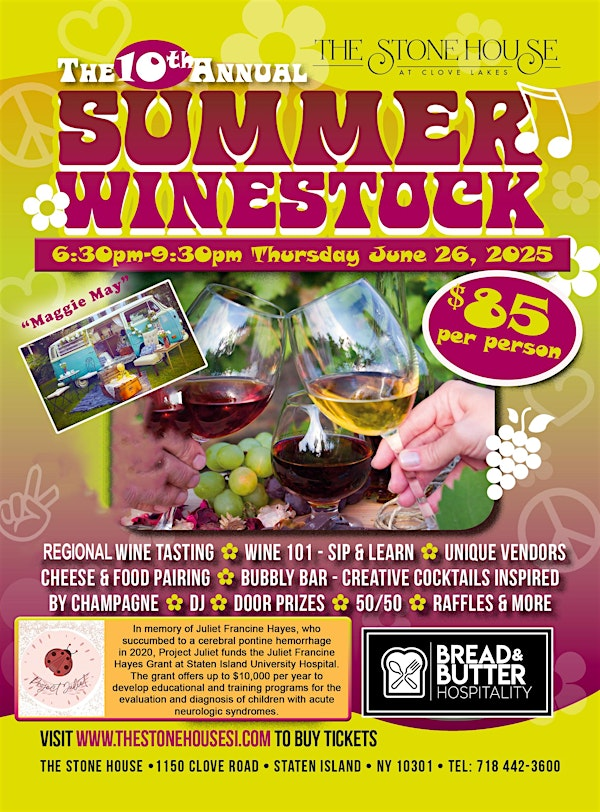 Summer WINESTOCK | The Stone House at Clove Lakes