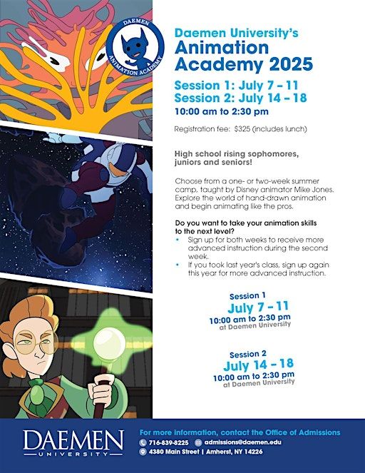 Animation Academy 2025: Session 1 (Week of July 7) | Daemen University