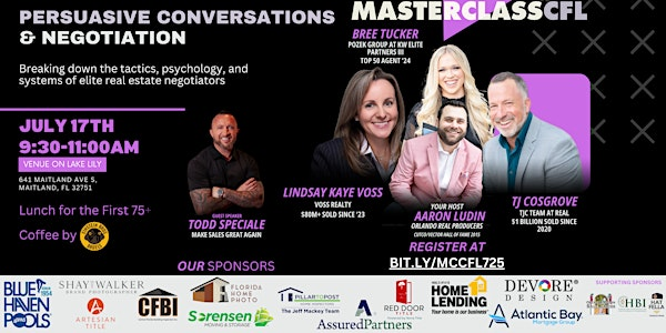 [MasterclassCFL3.0] July 2025 Session | Venue on Lake Lily / Maitland Civic Center